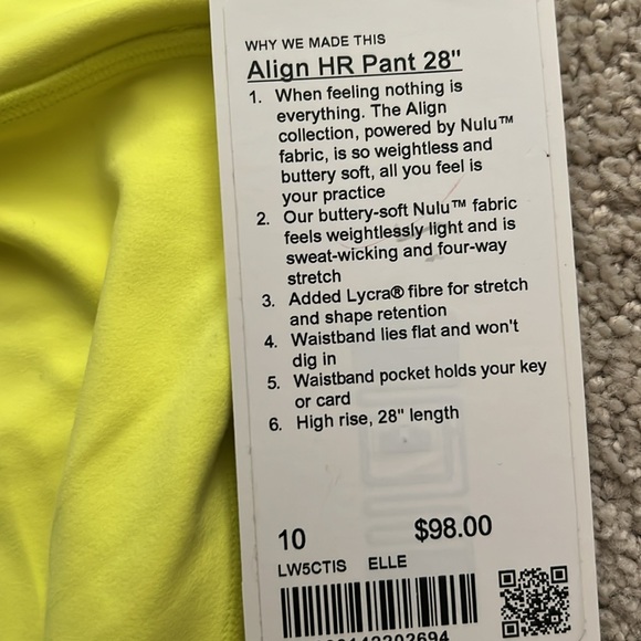 Lululemon Align HR pant 28” - Picture 4 of 5